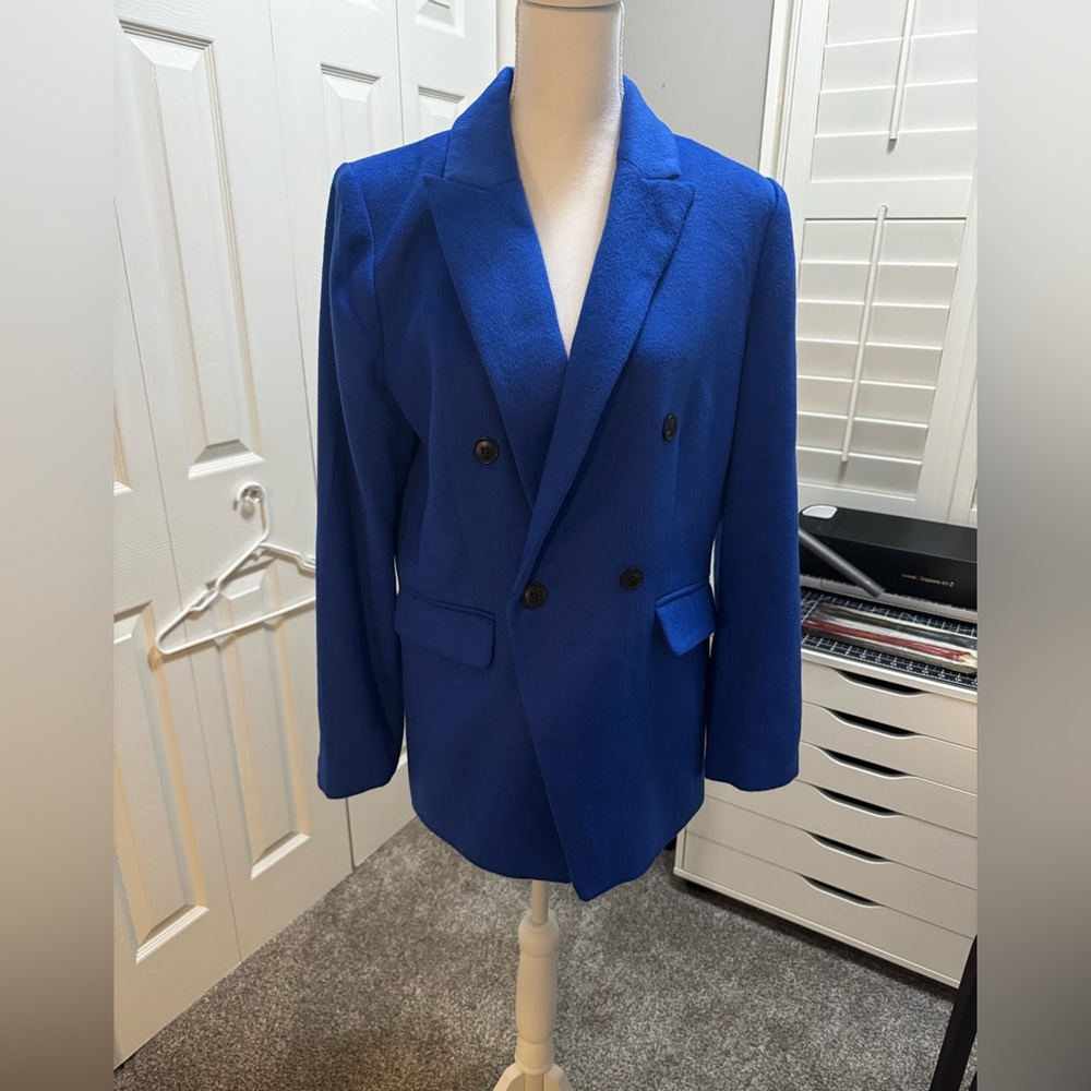 LOFT Royal Blue Double-Breasted Blazer